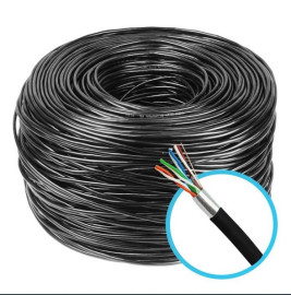 CABO CFTV CONNECT 4 PARES CX 305M BLINDADO PRETO